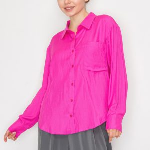 Button Down Collared Linen Shirt