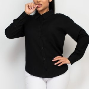 Button Down Collared Linen Shirt