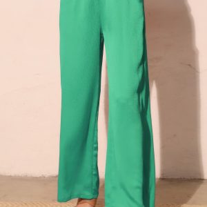 Hammered Satin Pocket Pants