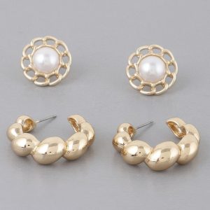 Bubbly Hoops Gold Earrings