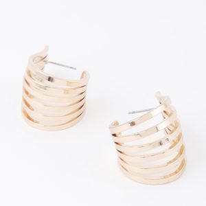 Open Cage Hoop Earrings