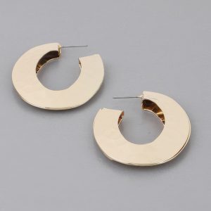 Minimal Concave Hoop Earrings