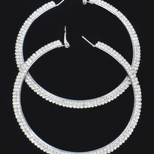 Rhinstone Hoop Earring