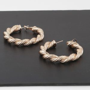 Twisted Rope Hoop Earrings