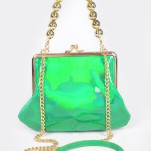 Mirror Metallic Ball Chain Frame Bag