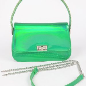 Holograme Mirror Top Handle Bag