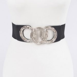 Triple O Ring Buckle Elastic Belt