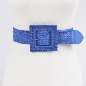 Square Straw Buckle Belt