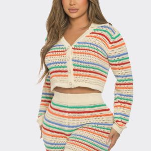 Striped Knit Set