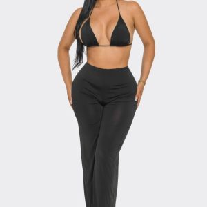 Bra Top And Pants And Bandana Set