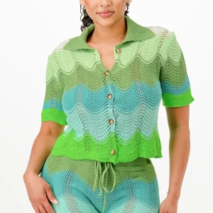 Knit Cardigan Short Set