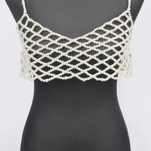 Faux Pearl Bralette