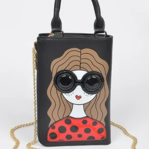 Character Printed Cross Chain Body Strap Bag